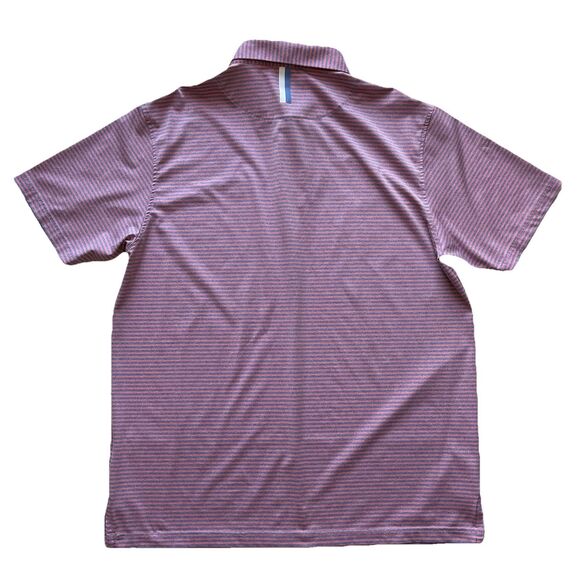 Rhoback Mens Polo Shirt XL Striped Performance Stretch Lightweight Golf Polo - Picture 3 of 11